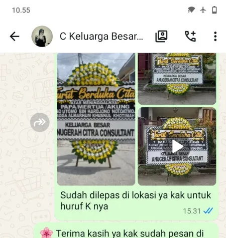 Pengiriman Papan Bunga Duka Klampok Lor Kebonagung